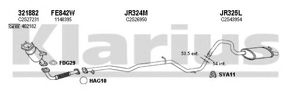 KLARIUS 080211U Exhaust System